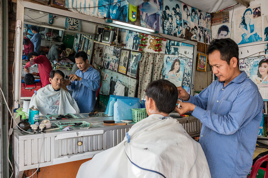 Cambodian Barbers by Robert Götsfried