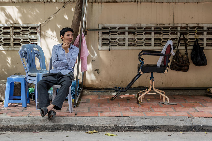 Cambodian Barbers by Robert Götsfried
