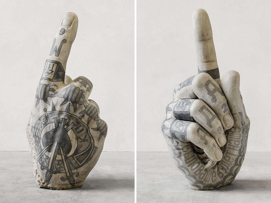 Russian Gang Tattoo&#8217;s on Statues by Fabio Viale
