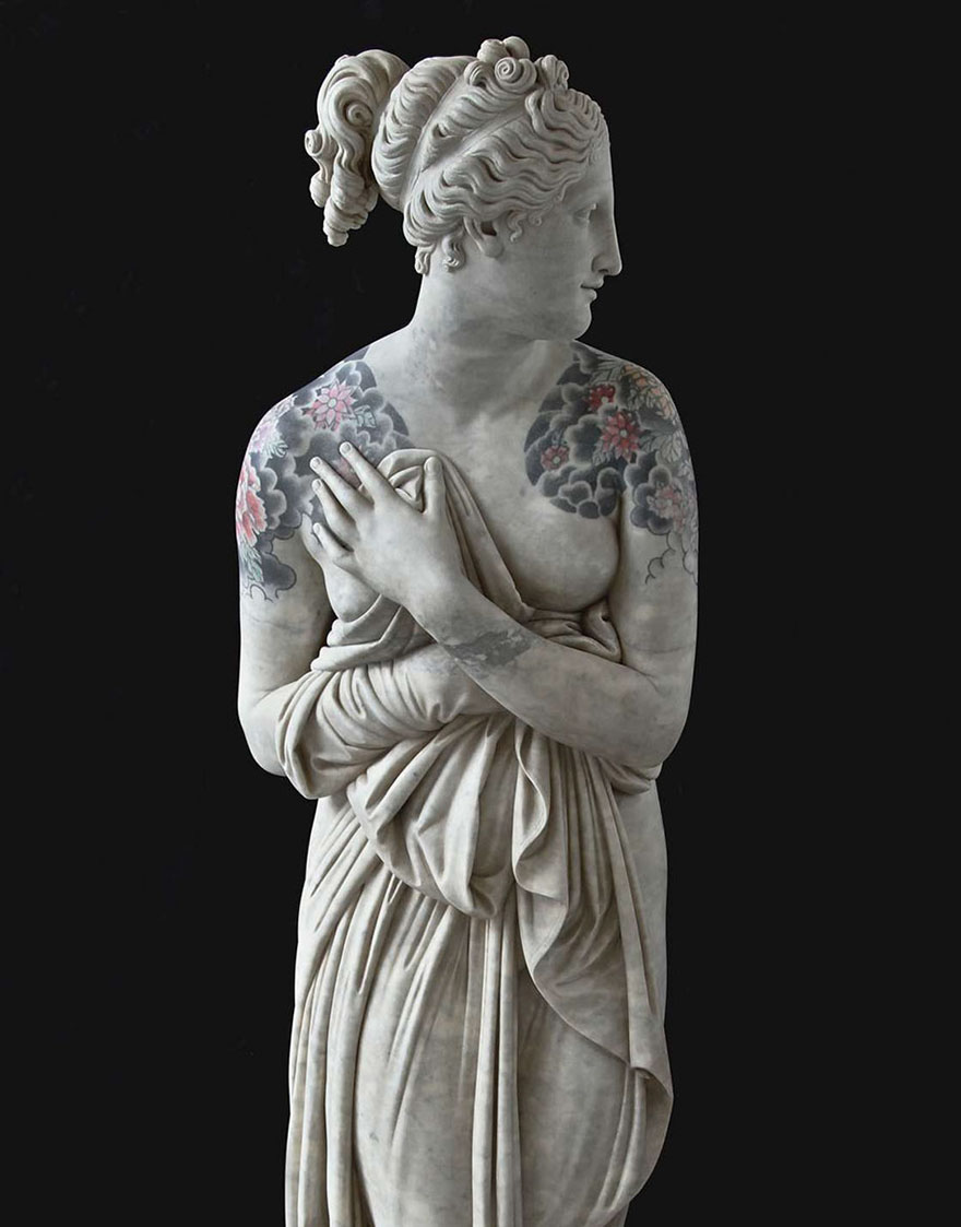 Russian Gang Tattoo&#8217;s on Statues by Fabio Viale