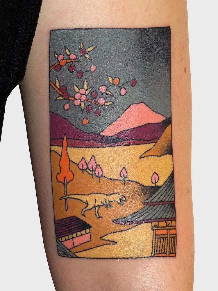 Woodblocks Inspired Tattoos by Brindi